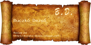 Buczkó Dezső névjegykártya